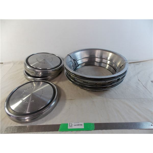(4) set of 1970's Ford hubcaps with trim rings from Mustang