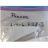 Image 2 : bag of 3 Parker 6-4-6 RBZ-B 3/8 t x 1/4 npt x 3/8 t