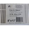 Image 2 : White plastic 8 x 12 return air grill