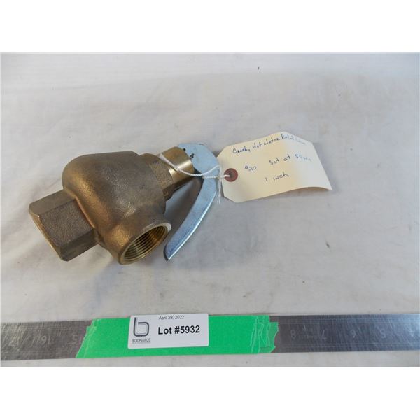 Crosby #20 1" 50psig hot water relief valve