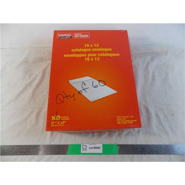 Box of 60 white envelopes - 10x13