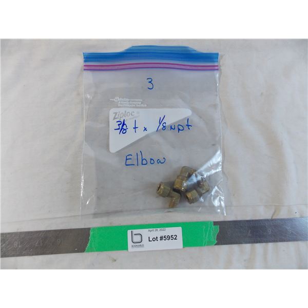 Bag of (3) Elbows - 3/8 t x 1/8 npt