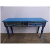 Image 1 : *Two drawer desk - painted - 52" x 17" x 30" Tall