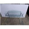 Image 1 : *Metal frame + Round Glass table top (4ft x 33")