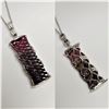 Image 1 : NECKLACE WITH BI-COLOR TOURMALINE AND DIAMOND PENDANT WITH CHAIN- $5,730
