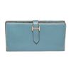 Image 1 : Hermes Blue Leather Bearn Wallet