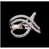 Image 1 : 0.65 ctw Diamond Ring - 14KT White Gold