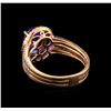 Image 3 : 14KT Rose Gold 2.92 ctw Tanzanite and Diamond Ring