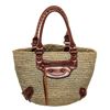 Image 1 : Balenciaga Green Canvas Wicker Tote Bag