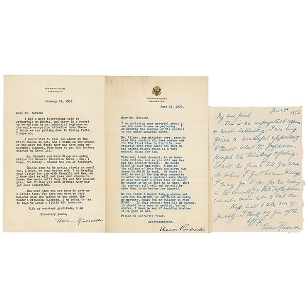 Eleanor Roosevelt (3) Signed Letters