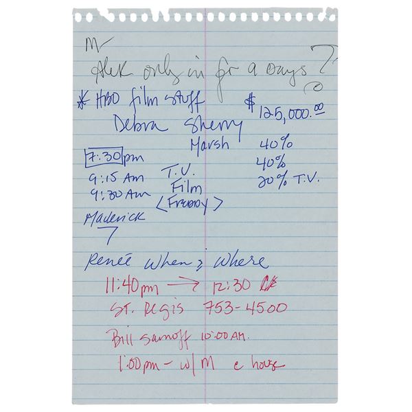 Madonna Handwritten Notes