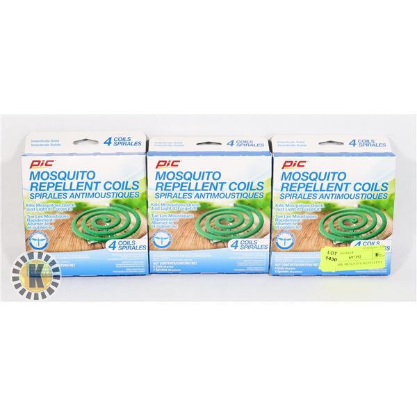 3 NEW 4PK MOSQUITO REPELLENT COILS