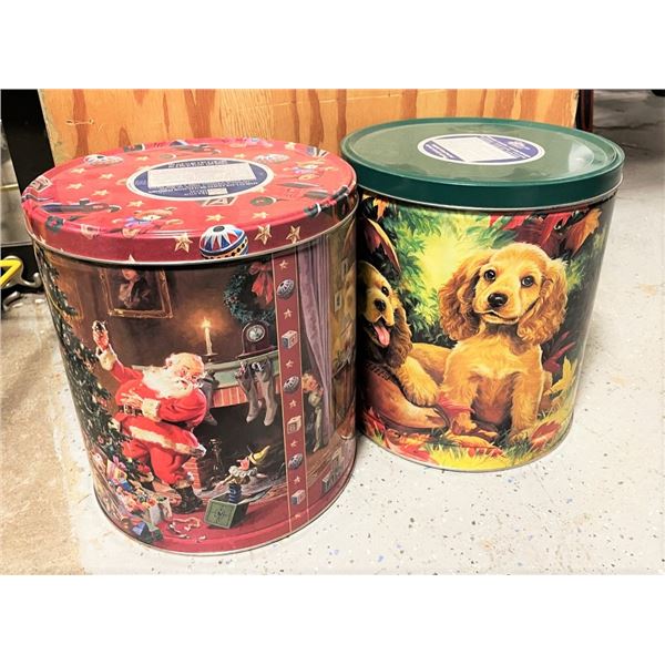 TWO Decorative Tins