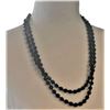 Image 2 : Black Beaded Opera Length Two Strand Necklace