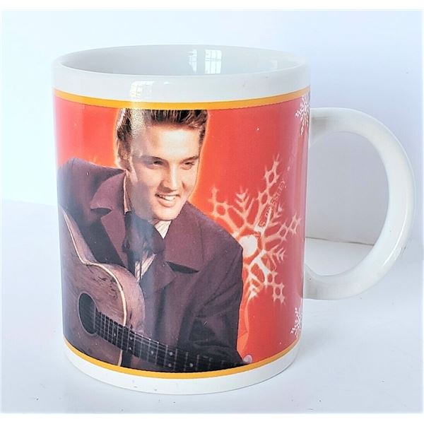 Elvis Presley Red Christmas Signature Product Coffee Mug