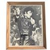 Image 1 : Framed 8" x 10" Black & White Print of Elvis Singing