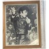 Image 2 : Framed 8" x 10" Black & White Print of Elvis Singing