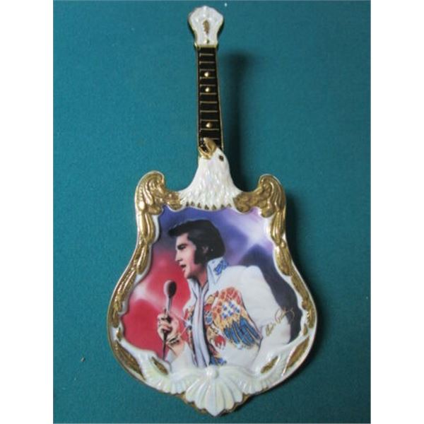 Bradford Exchange Elvis Presley "1971,The Vision" Guitar Shaped Plate- A64147