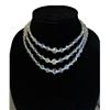 Image 1 : Aurora Borealis Crystal Bead Necklace,  Three Strands,  Mid Century and Adjustable