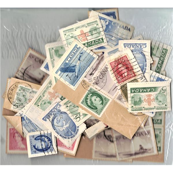Stamps - Canada - Assorted Stamps Mounted - 80 Total