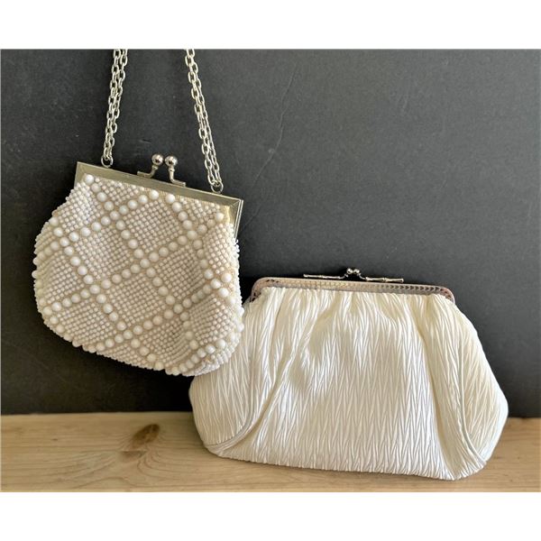 TWO Formal Cream Coloured Purses