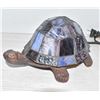Image 1 : STAINED GLASS METAL TURTLE LIGHT