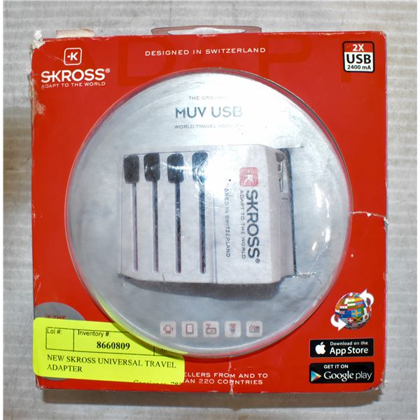 NEW SKROSS UNIVERSAL TRAVEL ADAPTER