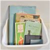 1950'S SCRAPBOOKS, DIARYS AND LETTERS W/ OLD STAMP