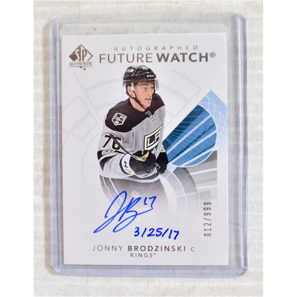 2016-17 SP AUTHENTIC FUTURE WATCH JONNY BRODZINSKI