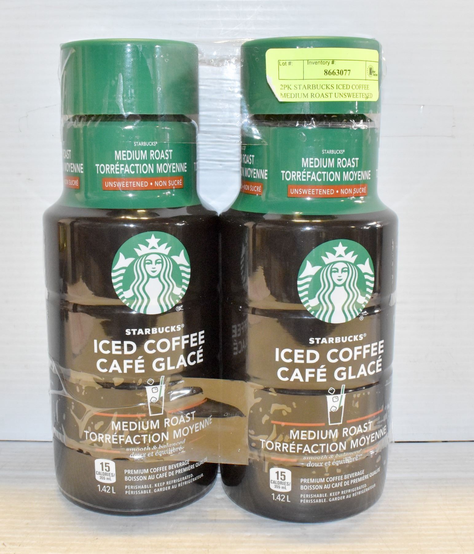2PK STARBUCKS ICED COFFEE MEDIUM ROAST UNSWEETENED