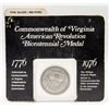 Image 2 : 1976 COMMONWEALTH OR VIRGINIA .999 SILVER MEDAL