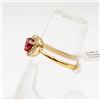 Image 2 : MZ50-40 10KT YELLOW GOLD RUBY RING SIZE 7