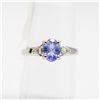 Image 1 : MZ50-20 10KT WHITE GOLD TANZANITE RING SIZE 7.5