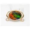 Image 1 : 14 KARAT YELLOW GOLD AMMOLITE PENDANT