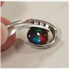 Image 2 : 14K WHITE GOLD AMMOLITE AND DIAMOND PENDANT