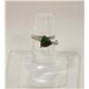 Image 2 : STERLING SILVER AMMOLITE AND DIAMOND RING.