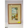 Image 1 : FRAMED WATERCOLOUR-  MOUNTAIN SCENE