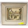 Image 2 : TWO FRAMED WATERCOLOURS - STREET SCENES, FRANCE.