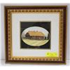 Image 1 : FRAMED WATERCOLOUR - UKRAINIAN HOMESTEAD IN ALBERT
