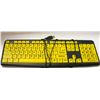 Image 1 : YELLOW AND BLACK WIRED KEYBOARD, TESTED, AMZ SES