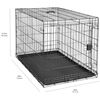 Image 2 : NEW AMAZON BASICS FOLDING METAL DOG CRATE, 48"