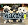 Image 1 : 3 DOGS "WELCOME" GARDEN ORNAMENT