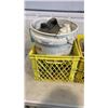 Image 2 : 3 CRATES AND BUCKET OF AEROSOL PAINT AND SHOP FLUIDS