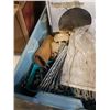 Image 8 : 2 BOXES AND BIN OF TOOLS, SHOP SUPPLIES, SHOP FLUIDS, OIL, ANTI SEIZE COMPOUND, BOTTLE JACK