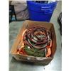 Image 2 : BOX OF WIRE CABLE, TIE DOWNS AND PAIL OF LIQUID NAILS SEALANT AND ESTATE GOODS