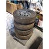 Image 1 : SET OF 4 BRIGESTONE BLIZZACK 215/70R16 TIRES ON 5 BOLT RIMS