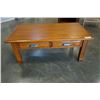 Image 1 : WOOD 2 DRAWER COFFEE TABLE