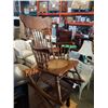 Image 2 : PRESSBACK ROCKING CHAIR WITH WOVEN SEAT
