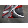Image 2 : SUMMIT COLLECTION AREA CARPET RED AND GREY - 7 X 5 FOOT
