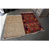 Image 1 : 3 FOOT X 57 INCH FRINGED AREA CARPET AND 34 X 52 INCH AREA CARPET